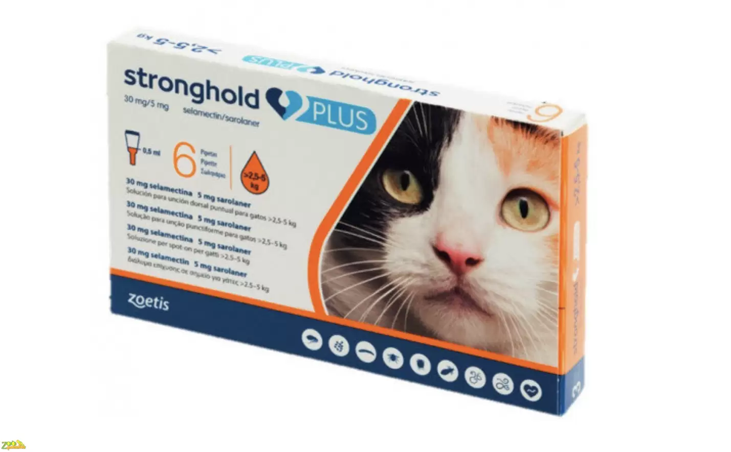 СТРОНХОЛД для кошек от 2,5 до 5 кг (1 пипетка) Zoetis Stronghold plus
